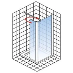 Schulte Walk-In Dusche Toura 80 X 200 Cm Mit Beweglichem Element 40 Cm -Dusche Geschäft 060991060762 2053 060762 5