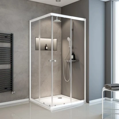 Schulte ExpressPlus Eckeinstieg Variabel Sunny 80-90 X 80-90 X 180 Cm 4-teilig 3 Schulte ExpressPlus Eckeinstieg Variabel Sunny 80-90 X 80-90 X 180 Cm 4-teilig