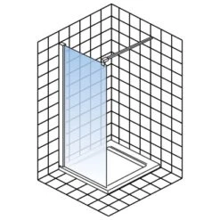 Schulte Alexa Style 2.0 Duschwand Walk In BlackStyle Atelier 1 Dekor 100 X 200cm -Dusche Geschäft 060991064753 2053 064753 5