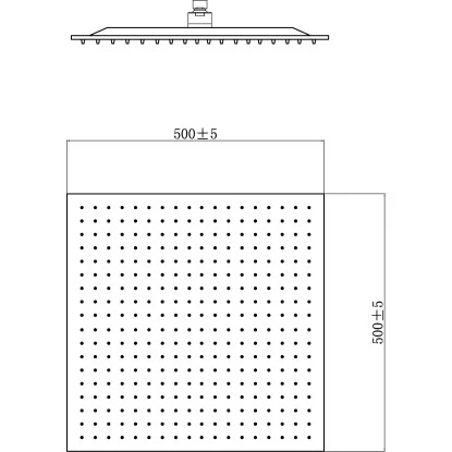 AquaSu Kopfbrause Eckig 50 X 50 Cm Chrom 4 AquaSu Kopfbrause Eckig 50 X 50 Cm Chrom – Bild 2