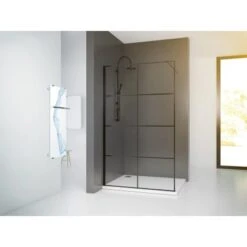 Baliv Duschabtrennung Walk-In DUK-120.131 120 Cm X 195 Cm Schwarz -Dusche Geschäft 111048 AB01 190221 L RET01
