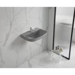 VerosanPro Waschtisch Rivo 60 Cm Matt Hellgrau -Dusche Geschäft 132424 4259 02