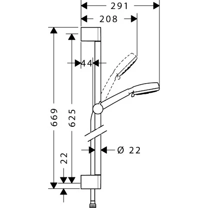Hansgrohe Sanitop-Wingenroth Brauseset Crometta 100 Vario Weiß-Chrom 4 Hansgrohe Sanitop-Wingenroth Brauseset Crometta 100 Vario Weiß-Chrom – Bild 2