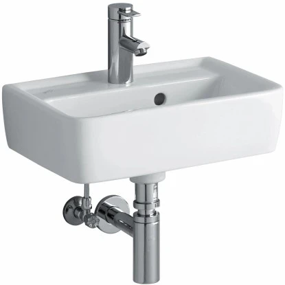 Geberit Handwaschbecken Renova Plan 45 Cm Weiß Mit Hahnloch KeraTect 4 Geberit Handwaschbecken Renova Plan 45 Cm Weiß Mit Hahnloch KeraTect – Bild 2