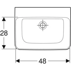 Geberit Handwaschbecken Renova Plan 50 Cm Ohne Hahnloch O. Überl. Weiß KeraTect -Dusche Geschäft 1769452 20200402 105926 5