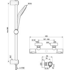 Ideal Standard Duschsystem Ceratherm T50 Aufputz Brausestange 600 Mm Chrom 17 Ideal Standard Duschsystem Ceratherm T50 Aufputz Brausestange 600 Mm Chrom -Dusche Geschäft 189290 3049 8