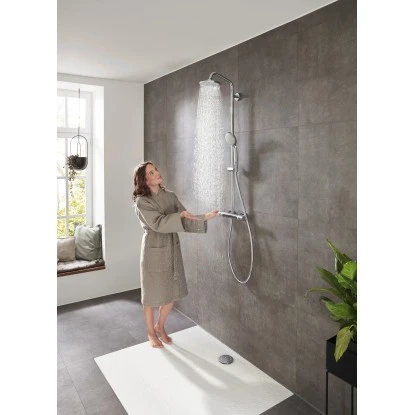 Hansgrohe Showerpipe Croma 160 1jet Mit Thermostat Chrom 11 Hansgrohe Showerpipe Croma 160 1jet Mit Thermostat Chrom – Bild 9
