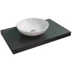 Aufsatzwaschbecken Ø 42 Cm Rund Weiß -Dusche Geschäft 2137 Aufsatzwaschbecken 4