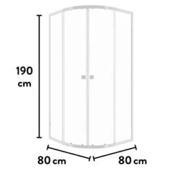 Baliv Duschkabine DUK-80.20R 80 Cm X 80 Cm Chrom -Dusche Geschäft 250312107720 VM01 190221 L