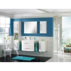 Fackelmann Glaswaschbecken 80,5 Cm Lugano Weiß -Dusche Geschäft 262015 picture 2 1