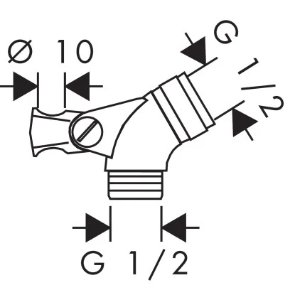 Hansgrohe Brausestangen Gelenkstück Für Unica Chrom 4 Hansgrohe Brausestangen Gelenkstück Für Unica Chrom – Bild 2
