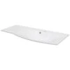 Fackelmann Waschbecken 115 Cm Lugano Rechts Weiß -Dusche Geschäft 311104 3254 Gussbecken