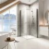 Schulte Eckeinstieg Mit Drehfalttür Garant Echtglas Chrom-Optik 90 Cm X 90 Cm -Dusche Geschäft 32020 2053 4060991033902 1