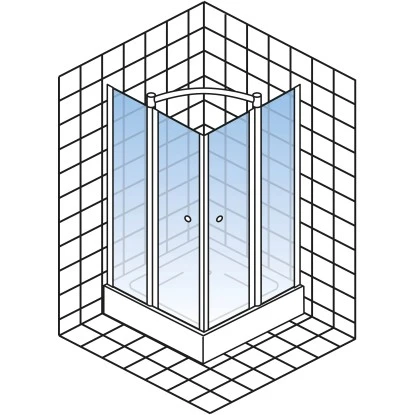 Schulte Eckeinstieg Mit Drehfalttür Garant Echtglas Chrom-Optik 90 Cm X 90 Cm 7 Schulte Eckeinstieg Mit Drehfalttür Garant Echtglas Chrom-Optik 90 Cm X 90 Cm – Bild 5