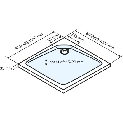 Schulte ExpressPlus Duschwanne Quadrat Extraflach Alpinweiß 90 X 90 Cm 6 Schulte ExpressPlus Duschwanne Quadrat Extraflach Alpinweiß 90 X 90 Cm – Bild 4