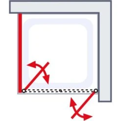 Schulte ExpressPlus Pendeltür AlexaStyle2.0 Alunatur 90x90x192cm -Dusche Geschäft 32020 2053 4060991037603 6