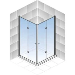 Schulte ExpressPlus Drehfalttür AlexaStyle2.0 Alunatur 90x90x192cm -Dusche Geschäft 32020 2053 4060991037771 5