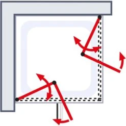 Schulte ExpressPlus Drehfalttür AlexaStyle2.0 Alunatur 90x90x192cm -Dusche Geschäft 32020 2053 4060991037771 6