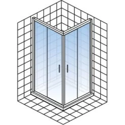 Schulte ExpressPlus Eckeinstieg 4-tlg. Kristall/Trend Chromoptik 90x90x185cm 11 Schulte ExpressPlus Eckeinstieg 4-tlg. Kristall/Trend Chromoptik 90x90x185cm -Dusche Geschäft 32020 2053 4060991038174 5