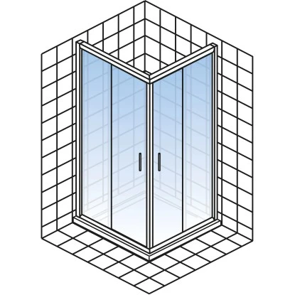 Schulte ExpressPlus Eckeinstieg 4-tlg. Kristall/Trend Chromoptik 90x90x185cm 6 Schulte ExpressPlus Eckeinstieg 4-tlg. Kristall/Trend Chromoptik 90x90x185cm – Bild 4