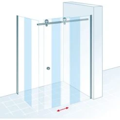 Schulte ExpressPlus Schiebetür MasterClass Mit Seitenwand Chromoptik 90x140cm -Dusche Geschäft 32020 2053 4060991038501 5