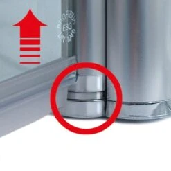 Schulte ExpressPlus Drehtür In Nische Garant Chromoptik Links 200x80cm -Dusche Geschäft 3342 2053 HebSenk Profil 2 2