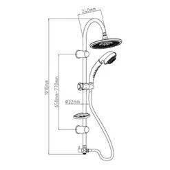 Eisl Duschsystem Sommerregen Chrom -Dusche Geschäft 337 dx1005cs sommerregen 3