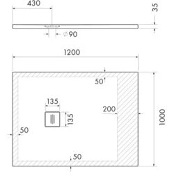 Ottofond Duschwanne Nevis 120 Cm X 100 Cm Weiß -Dusche Geschäft 4005489137267 3209 VM 03