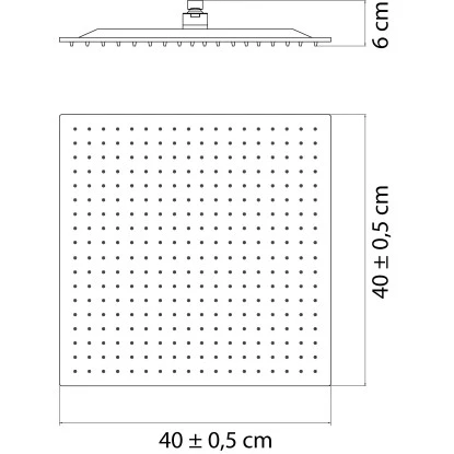 AquaSu Kopfbrause Offertio Eckig 40 X 40 Cm Chrom 4 AquaSu Kopfbrause Offertio Eckig 40 X 40 Cm Chrom – Bild 2