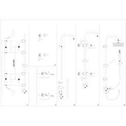 AquaSu Duschsystem Proda Mit 1 Strahlart Eckig Chrom -Dusche Geschäft 4006596723299 723299 87