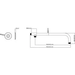 Titelseite 24 AquaSu Brausearm Soma Für Kopfbrause 50 Cm, Chrom