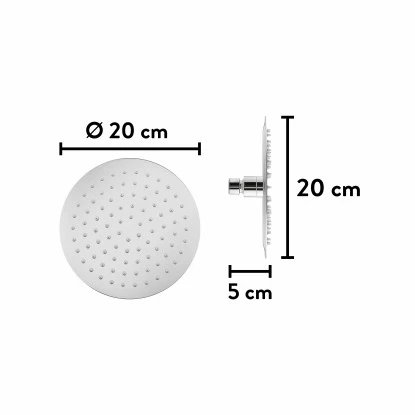 Baliv Kopfbrause KBR - 20.20 Edelstahl Verchromt 7 Baliv Kopfbrause KBR - 20.20 Edelstahl Verchromt – Bild 5