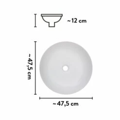 Baliv Aufsatzwaschbecken WBA-7080 Ø 47,5 Cm 17 Baliv Aufsatzwaschbecken WBA-7080 Ø 47,5 Cm -Dusche Geschäft 4007873411526 VM01 170621