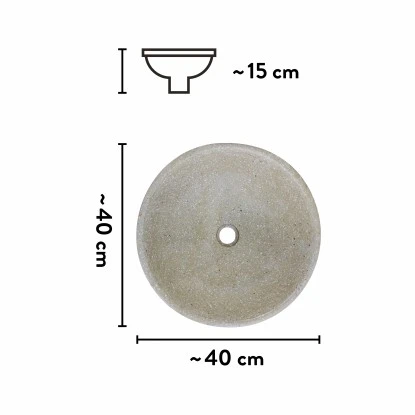 Baliv Aufsatzwaschbecken WBA-7295 Ø 40 Cm 6 Baliv Aufsatzwaschbecken WBA-7295 Ø 40 Cm – Bild 4