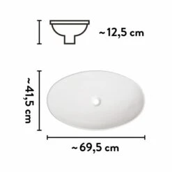 Baliv Aufsatzwaschbecken WBA-7060 Oval 70 Mm X 42 Cm 15 Baliv Aufsatzwaschbecken WBA-7060 Oval 70 Mm X 42 Cm -Dusche Geschäft 4007874000781 VM01 170621