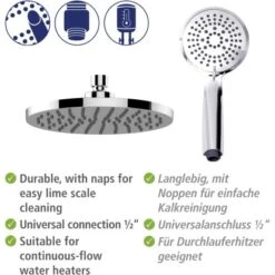 Wenko Duschsystem Young Eco Inkl. 2 Wasserspar-Regulatoren -Dusche Geschäft 4008838404287 1068 AI 02
