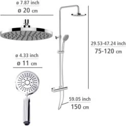 Wenko Duschsystem Young Eco Inkl. 2 Wasserspar-Regulatoren -Dusche Geschäft 4008838404287 1068 VM 02