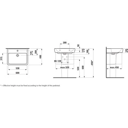 Laufen Waschtisch Pro A 60 Cm Weiß 6 Laufen Waschtisch Pro A 60 Cm Weiß – Bild 4