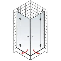 Schulte Eckeinstieg Youngline Chromoptik Depoli Light 192 Cm X 90 Cm X 90 Cm -Dusche Geschäft 4037563122548 5
