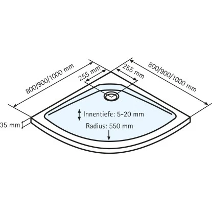 Schulte Duschwanne Rund Extraflach Alpinweiß 100 X 100 Cm 4 Schulte Duschwanne Rund Extraflach Alpinweiß 100 X 100 Cm – Bild 2