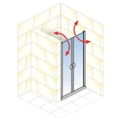 Schulte Sunny Pendeltür In Nische, BxH: 75 X 180 Cm Weiß -Dusche Geschäft 4060991013119 5