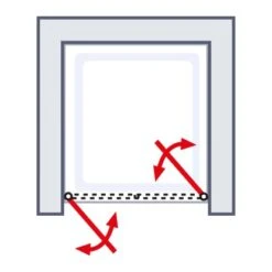 Schulte Sunny Pendeltür In Nische, BxH: 75 X 180 Cm Weiß -Dusche Geschäft 4060991013119 6