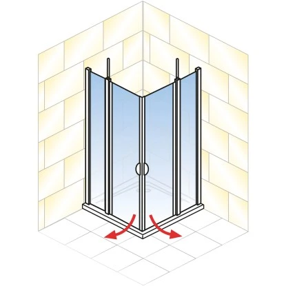 Schulte Eckeinstieg 4-teilig Sunny Alu-Natur Echtglas Klar Hell 192 Cm X 80 Cm 5 Schulte Eckeinstieg 4-teilig Sunny Alu-Natur Echtglas Klar Hell 192 Cm X 80 Cm – Bild 3