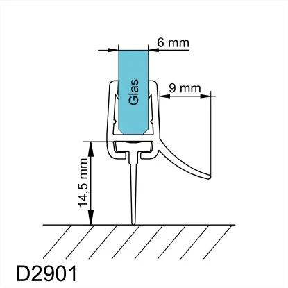 Schulte Wasserabweisprofil Für Serie MasterClass Und Garant 4 Schulte Wasserabweisprofil Für Serie MasterClass Und Garant – Bild 2