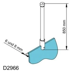 Schulte Stabilisator Deckenstrebe Für Duschwand 6-8 Mm Glas 85 Cm Chromoptik -Dusche Geschäft 4060991015328 5
