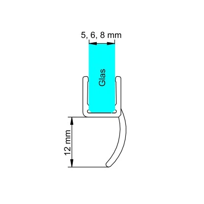Schulte Universal Dichtleiste Für 5/6/8 Mm Duschkabinen 1,2 X 200 Cm 4 Schulte Universal Dichtleiste Für 5/6/8 Mm Duschkabinen 1,2 X 200 Cm – Bild 2
