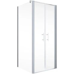 Schulte Pendeltür Alexa Style 2.0 Alu-Natur Glas Klar Hell 90x90x92 Cm -Dusche Geschäft 4060991018725 2053 2