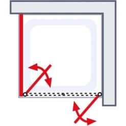 Schulte Pendeltür Alexa Style 2.0 Alu-Natur Glas Klar Hell 90x90x92 Cm -Dusche Geschäft 4060991018725 2053 6