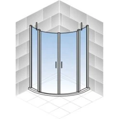 Schulte Runddusche Alexa Style 2.0 Echtglas 4-tlg. Alu-Natur 90 Cm X 90 Cm -Dusche Geschäft 4060991019685 2053 5