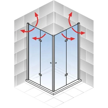 Schulte Eckeinstieg Mit Drehtür Alexa Style 2.0 Chromoptik BxHxT 90x90x192 Cm 6 Schulte Eckeinstieg Mit Drehtür Alexa Style 2.0 Chromoptik BxHxT 90x90x192 Cm – Bild 4